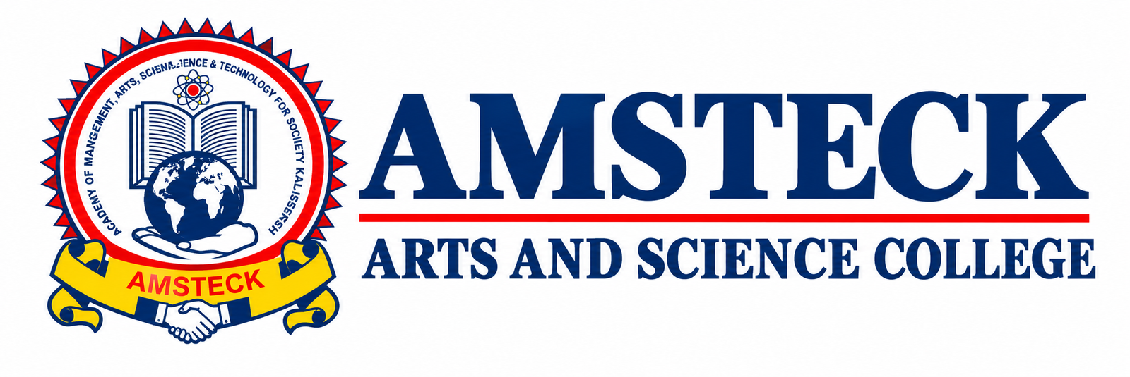 AMSTECK College Emblem and Wordmark
